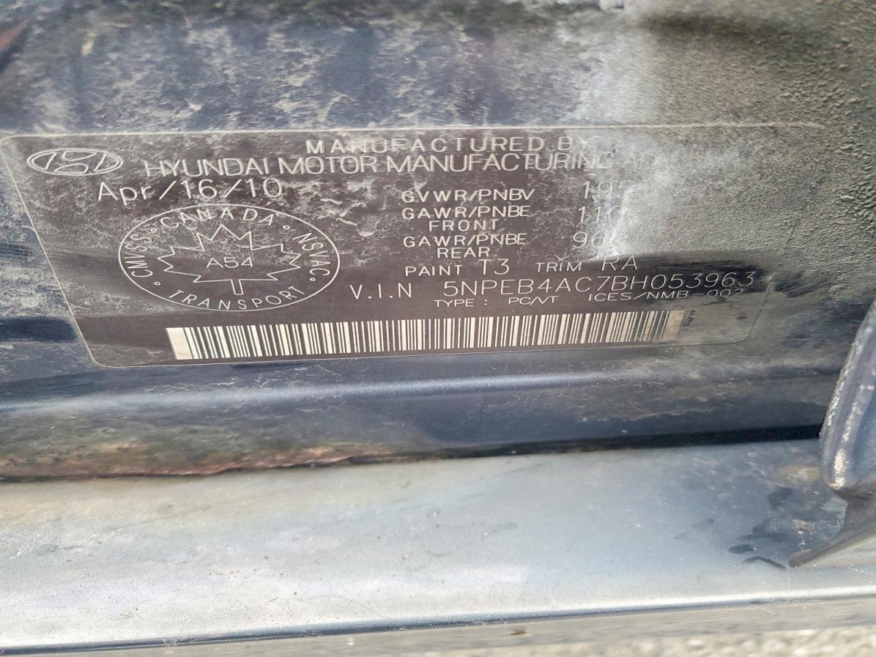2011 Hyundai Sonata gls
