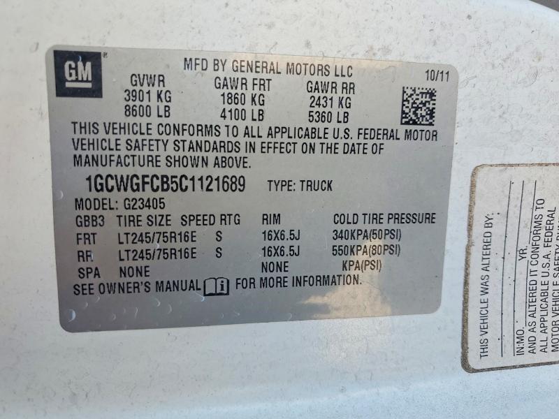 2012 Chev Rolet Express 2500 Utility / Service van