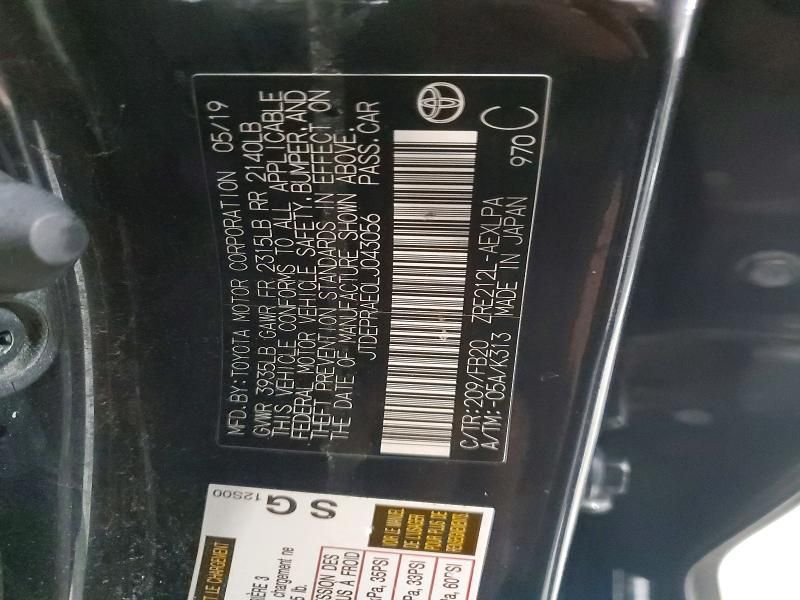 2020 Toyota Corolla le