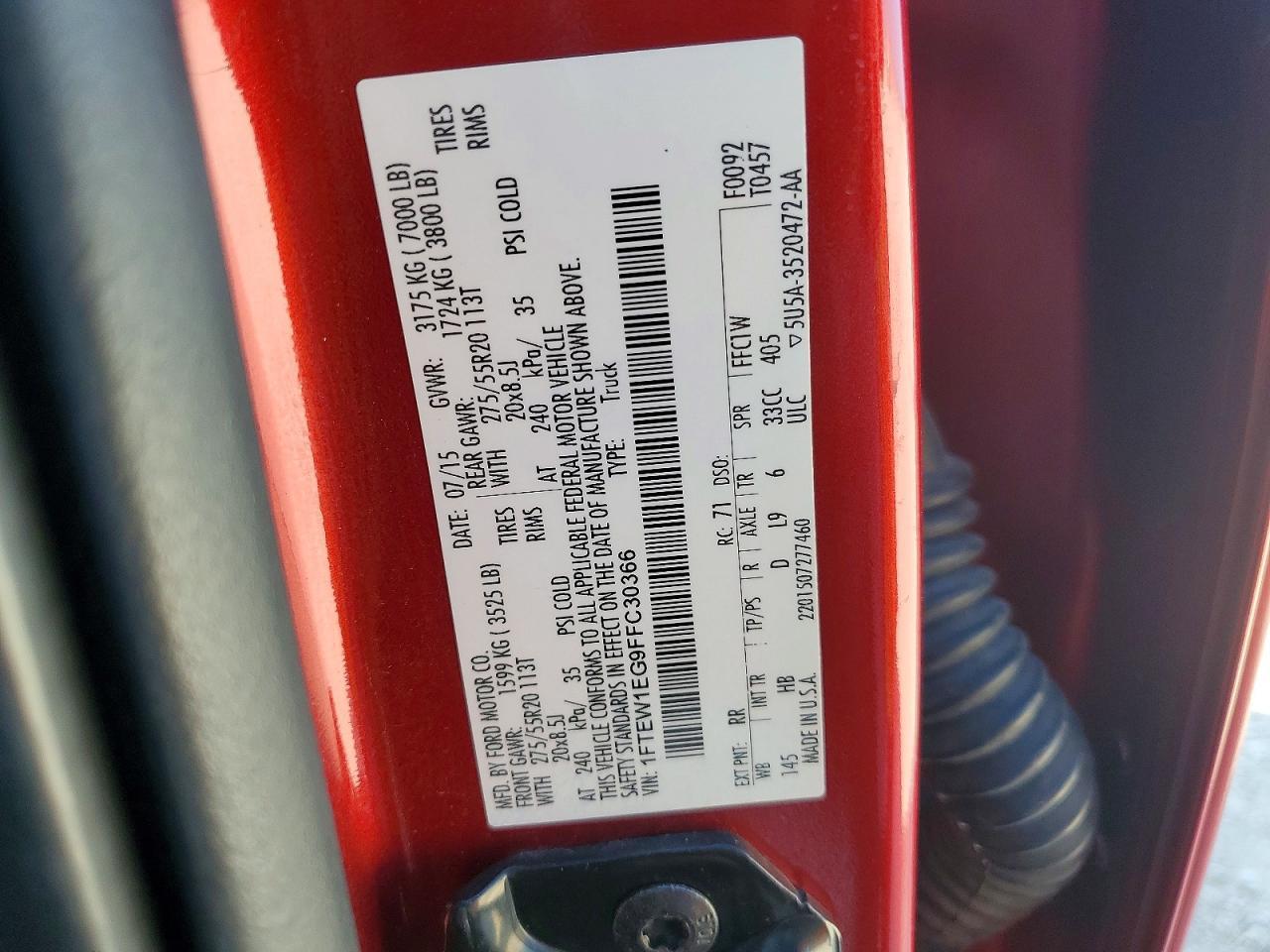 2015 Ford F150 Supercrew