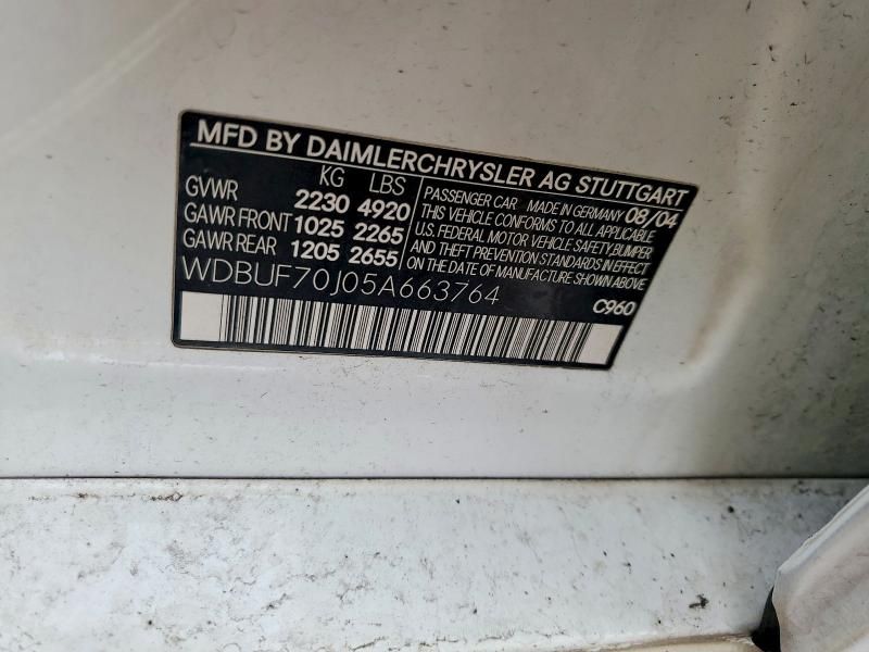 2005 Mercedes-Benz E 500