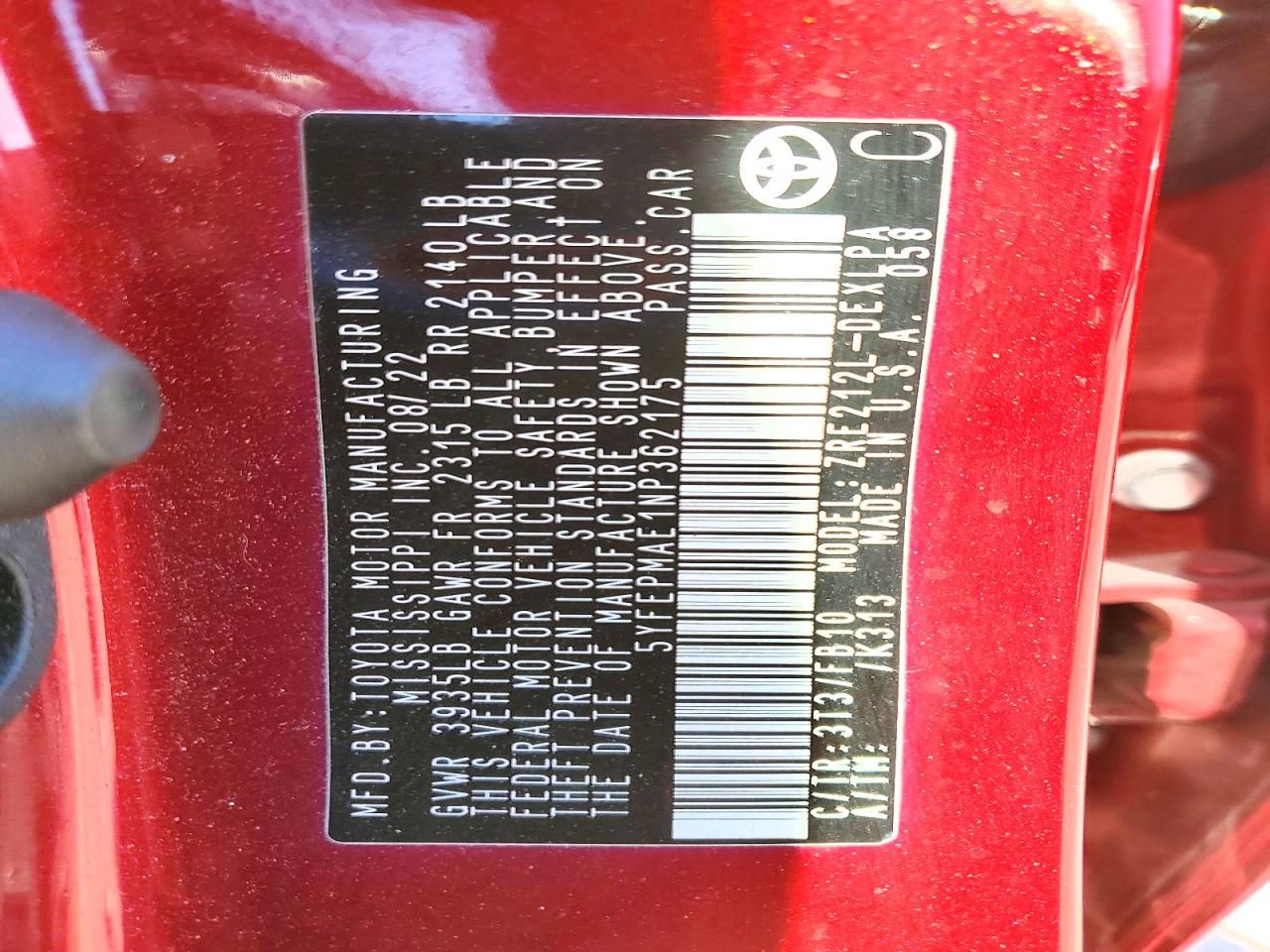 2022 Toyota Corolla le