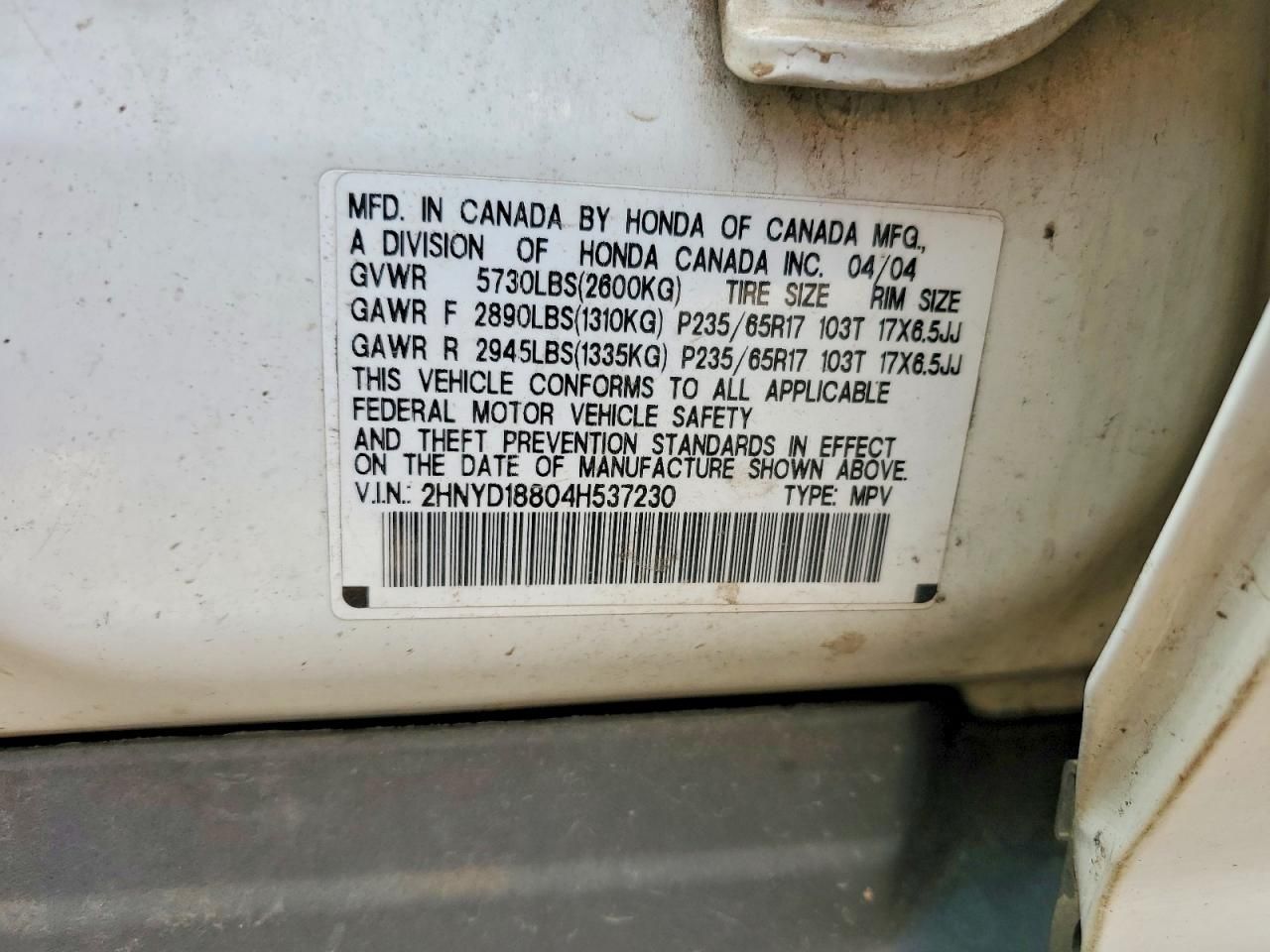 2004 Acura Mdx Touring