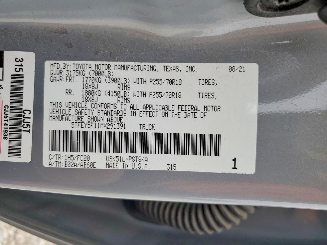 2021 Toyota Tundra SR5