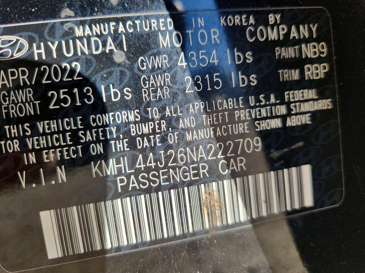 2022 Hyundai Sonata sel Plus