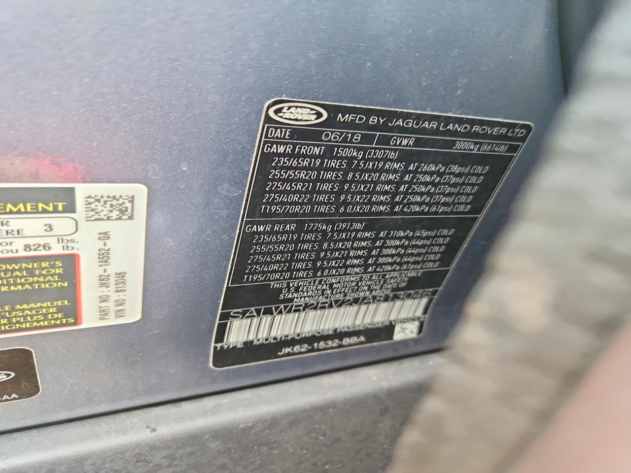 2018 Land Rover Range Rover Sport hse