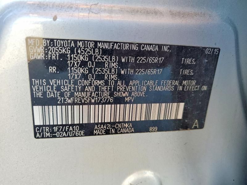 2015 Toyota Rav4 xle