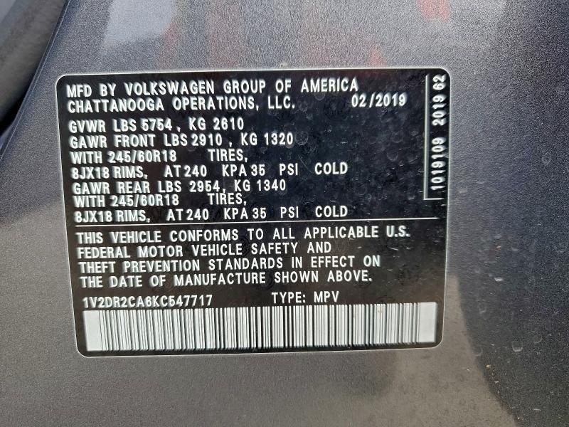 2019 Volkswagen Atlas se