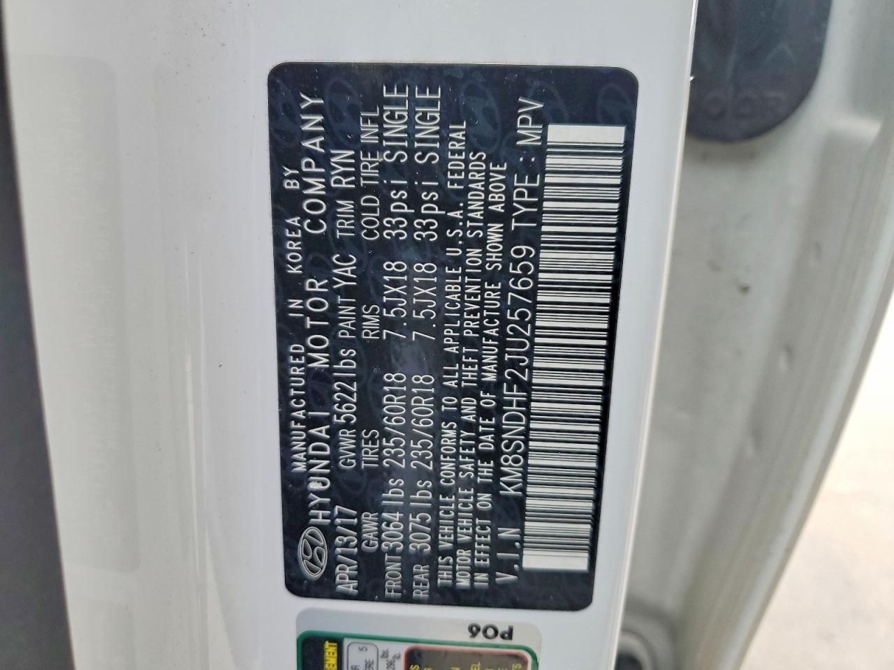 2018 Hyundai Santa fe se