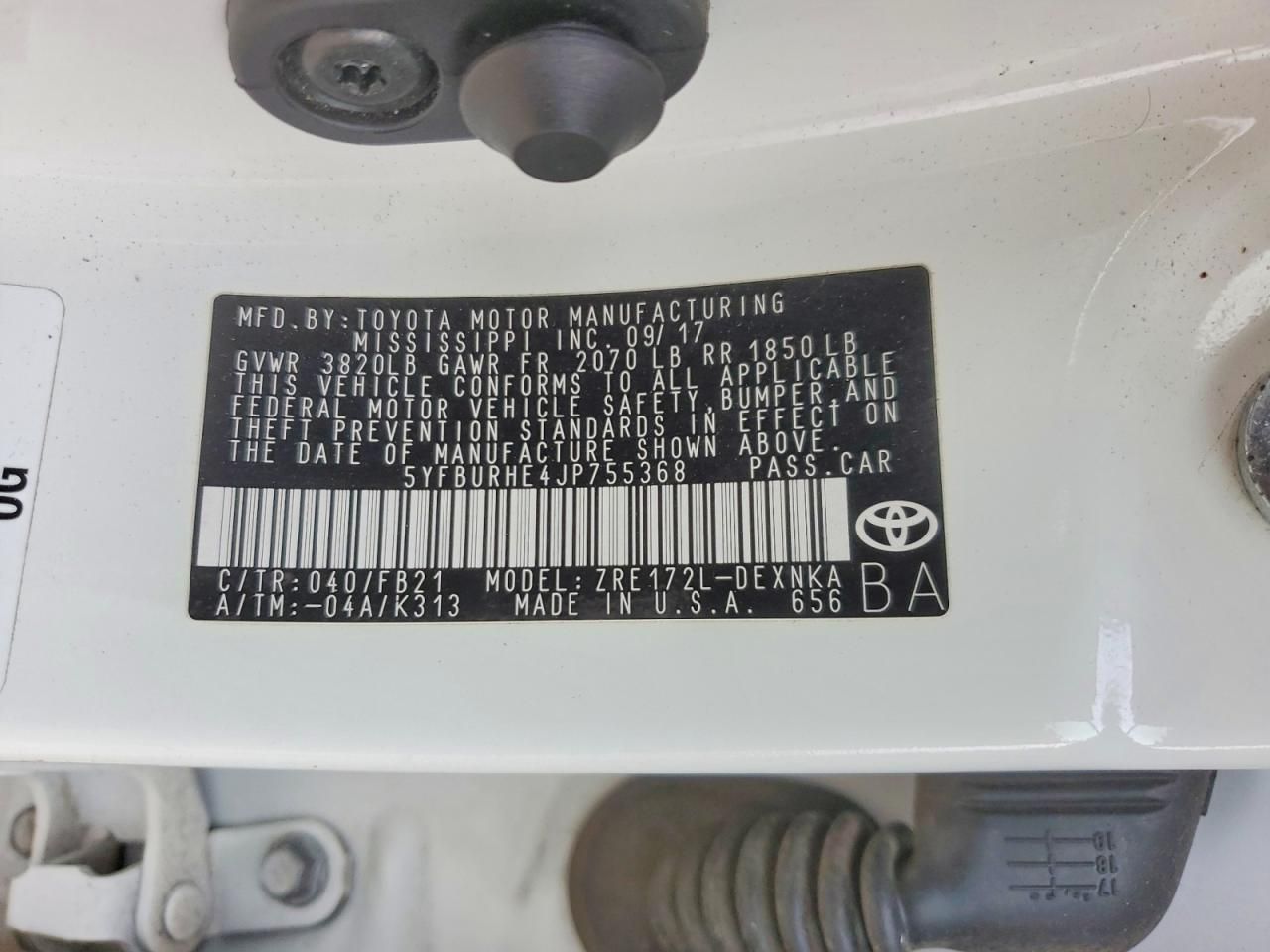 2018 Toyota Corolla l