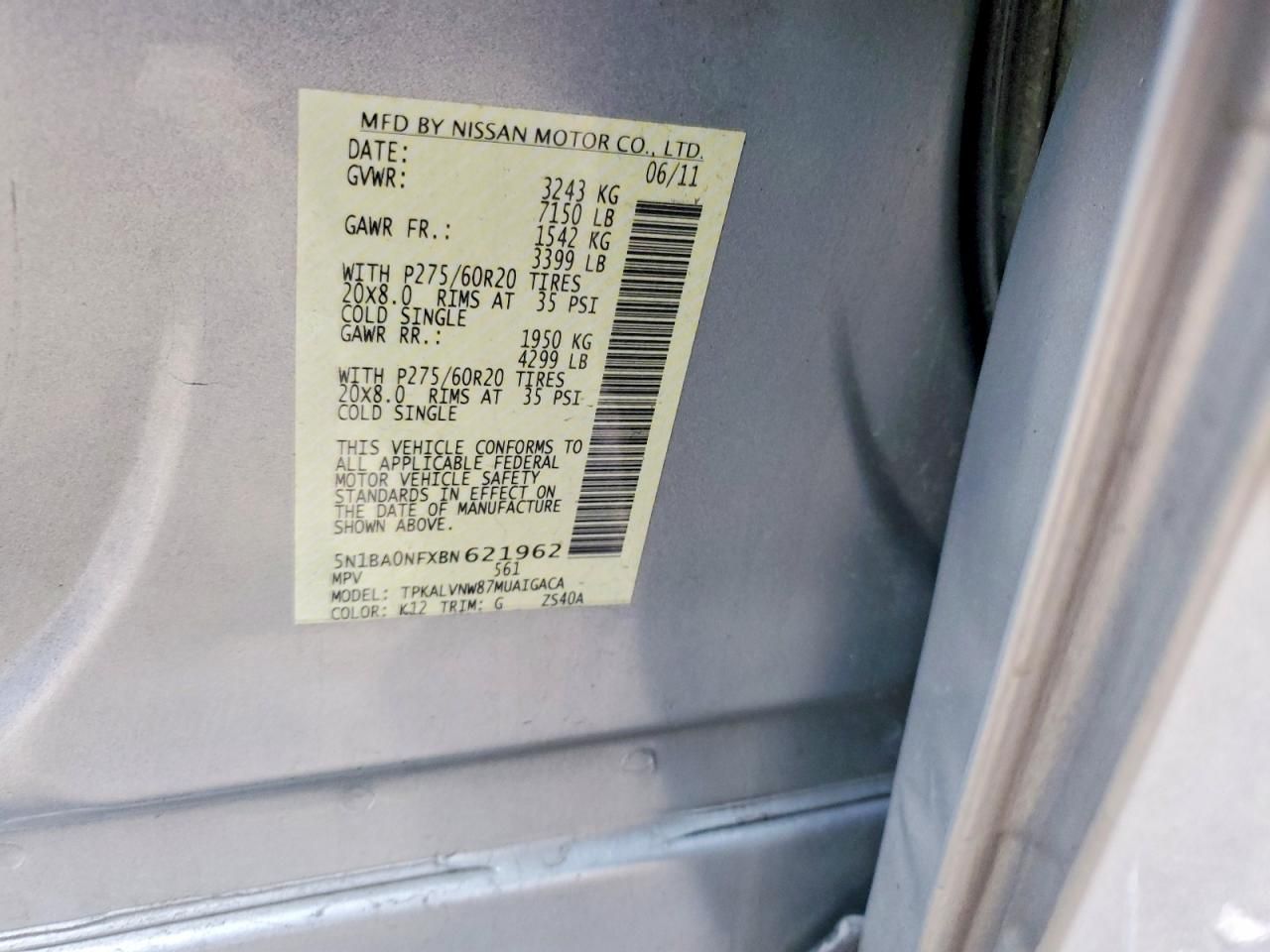 2011 Nissan Armada Platinum