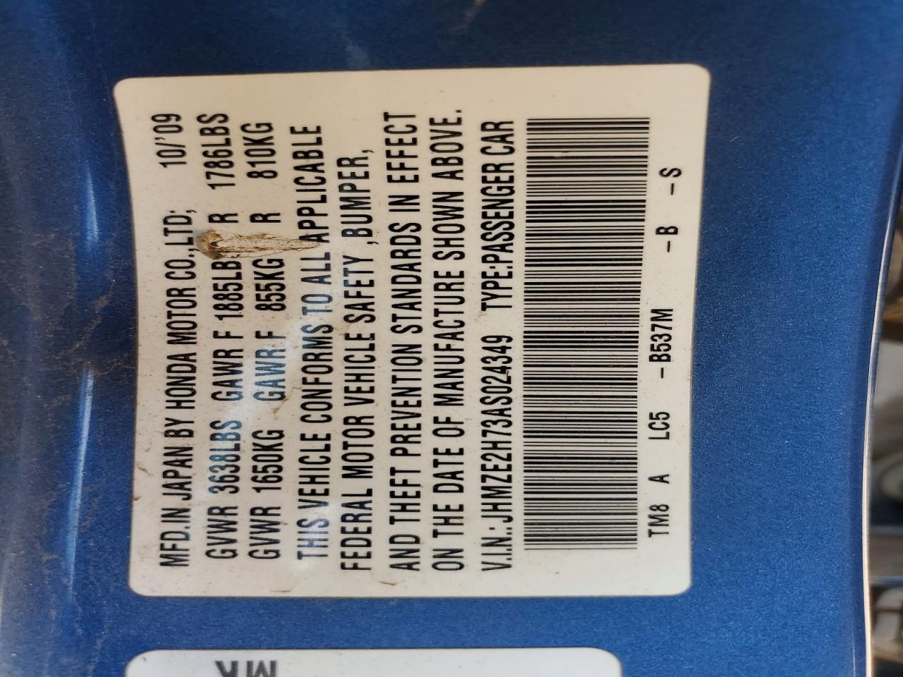 2010 Honda Insight ex