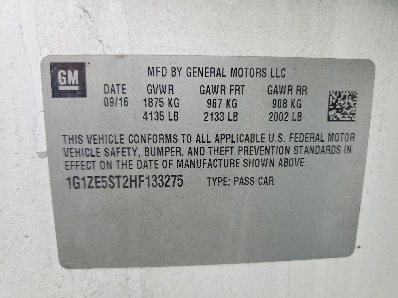 2017 Chevrolet Malibu lt