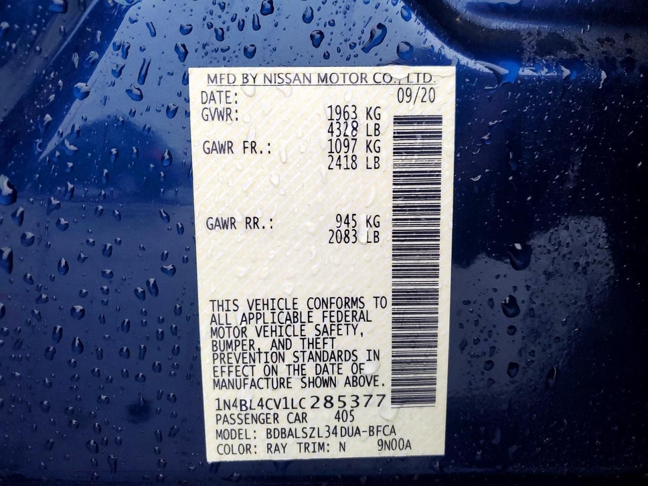 2020 Nissan Altima sr