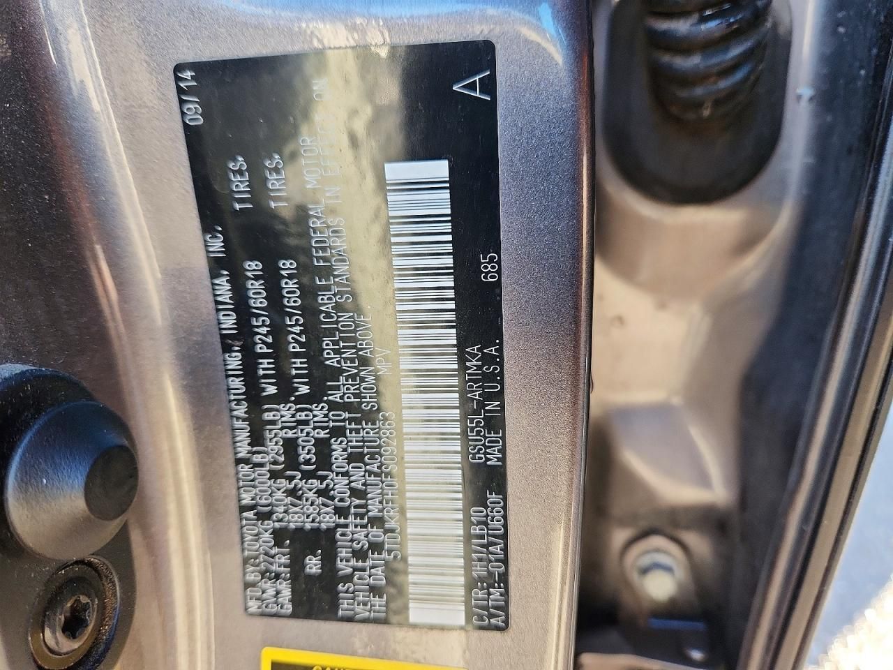 2015 Toyota Highlander xle