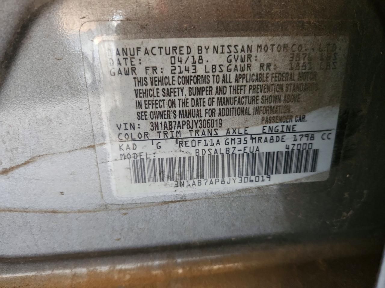 2018 Nissan Sentra s