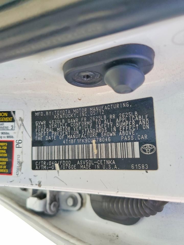 2012 Toyota Camry Base