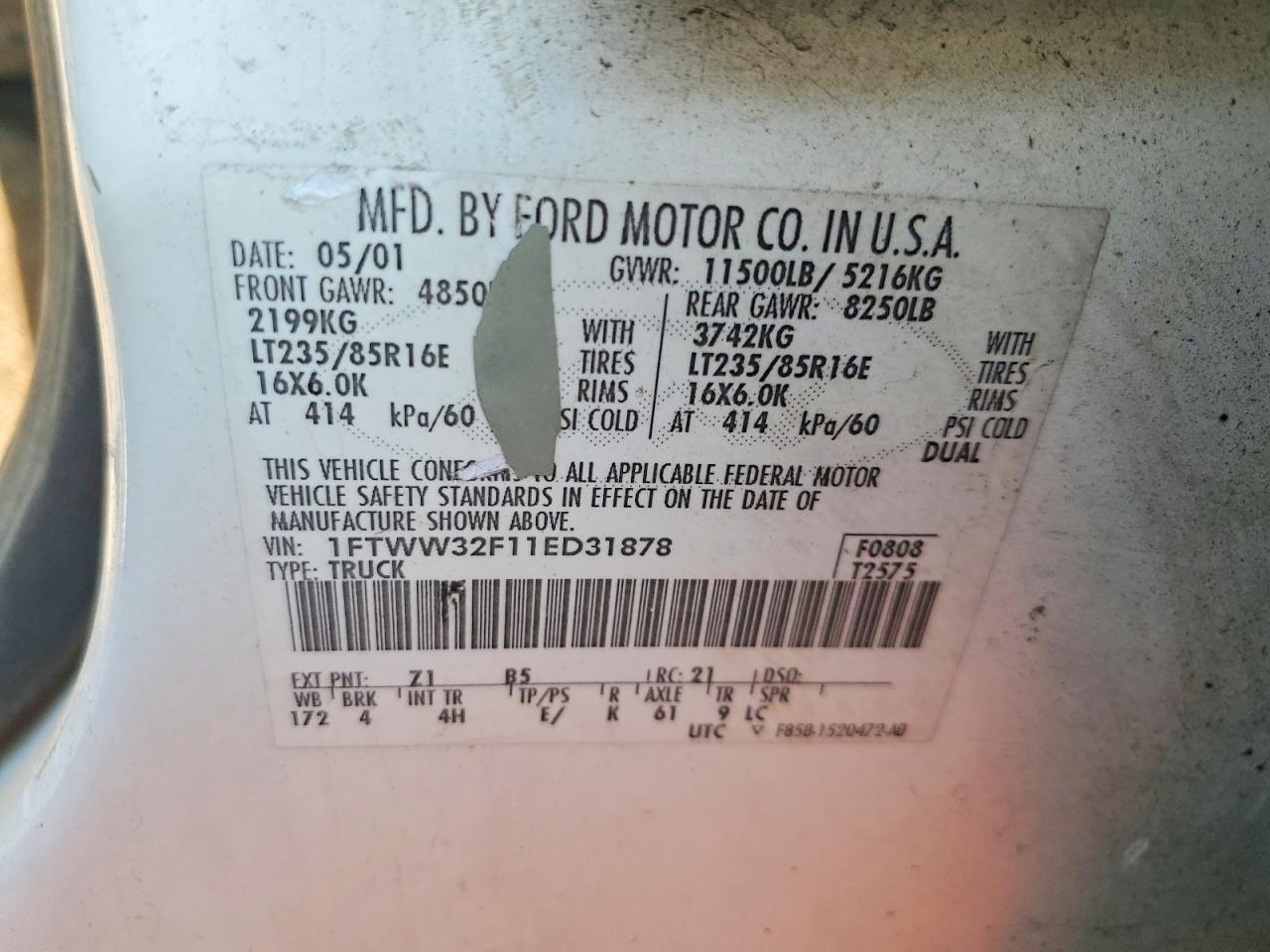 2001 Ford Super Duty F-350 W/D