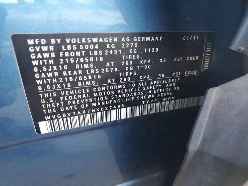 2017 Volkswagen Tiguan s