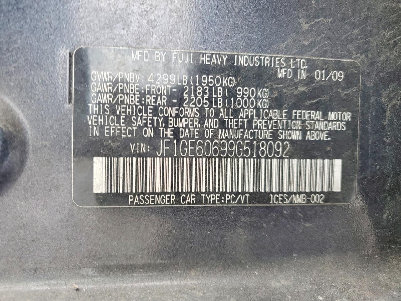 2009 Subaru Impreza 2.5i Premium