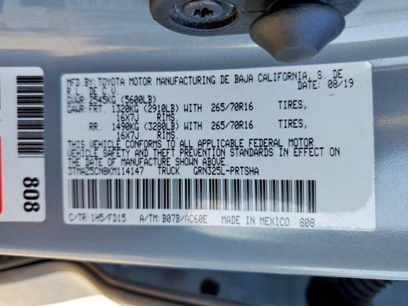 2019 Toyota Tacoma Double cab