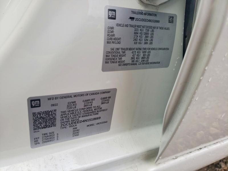 2022 Chevrolet Silverado K1500 rst