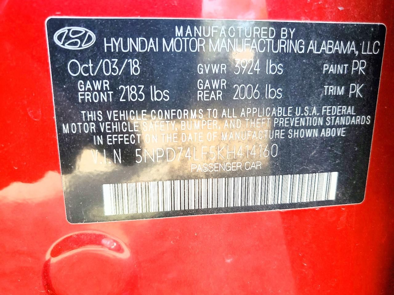 2019 Hyundai Elantra se