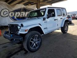 Jeep salvage cars for sale: 2024 Jeep Wrangler 4XE