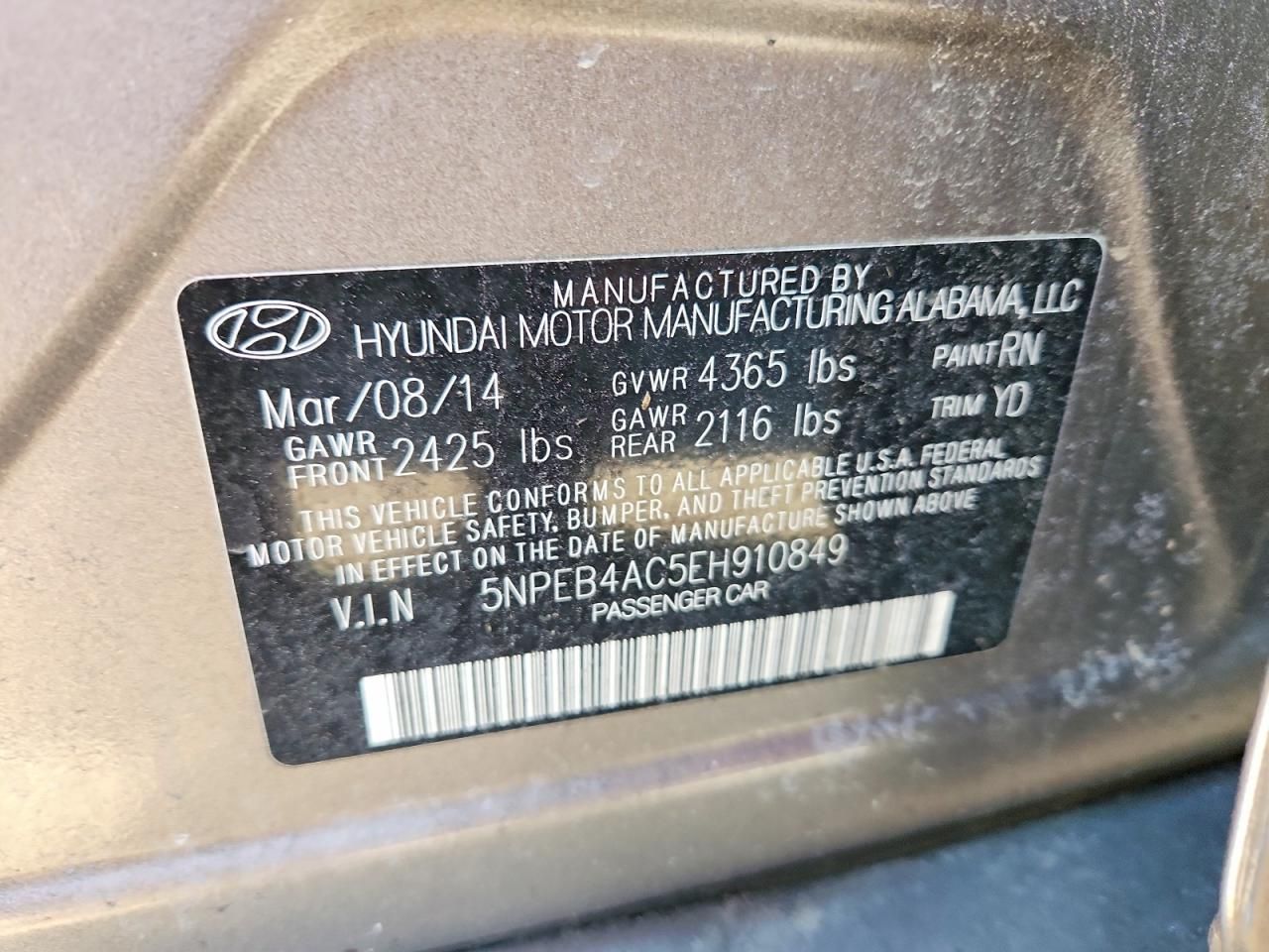 2014 Hyundai Sonata gls