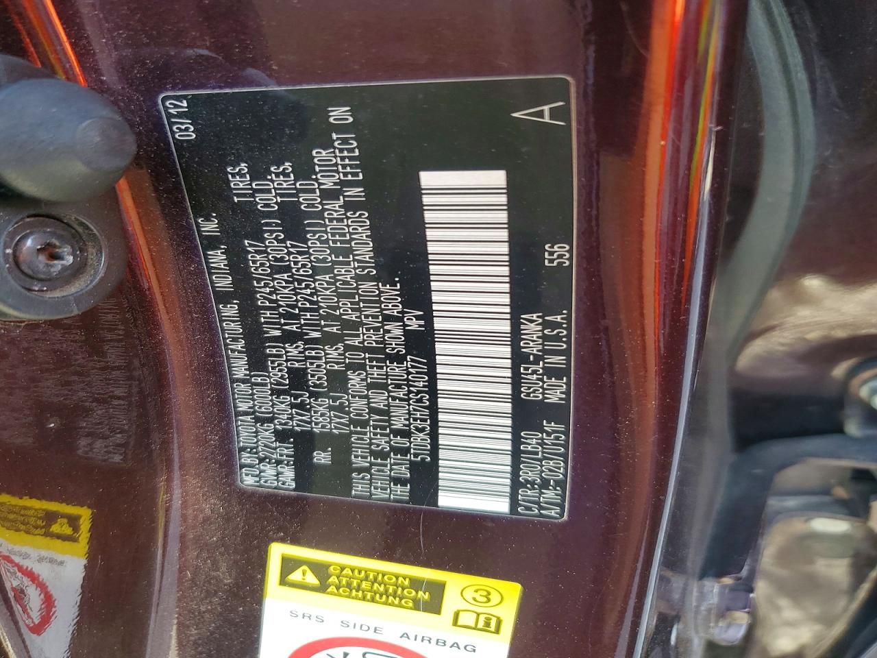 2012 Toyota Highlander Base