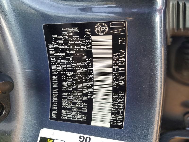 2016 Toyota Corolla l