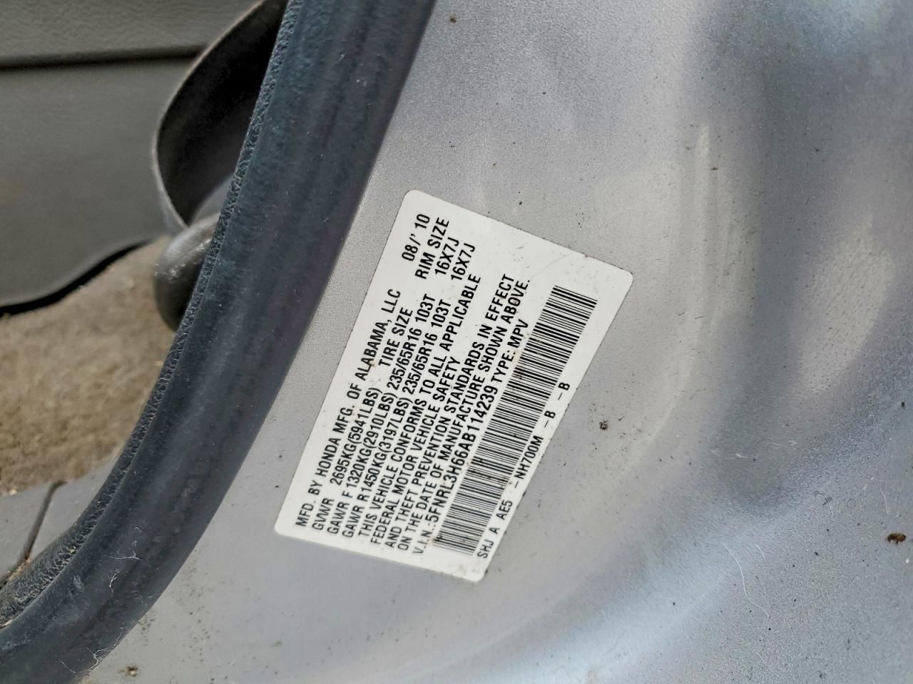 2010 Honda Odyssey exl