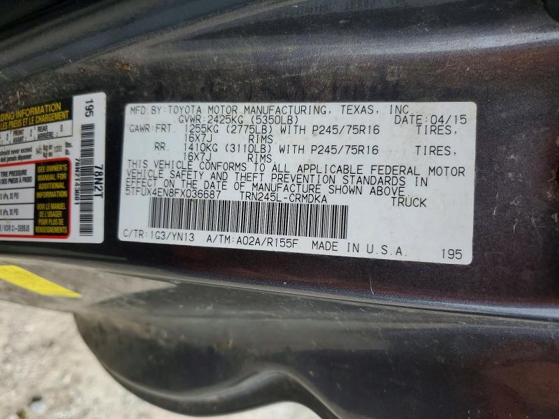 2015 Toyota Tacoma Access cab