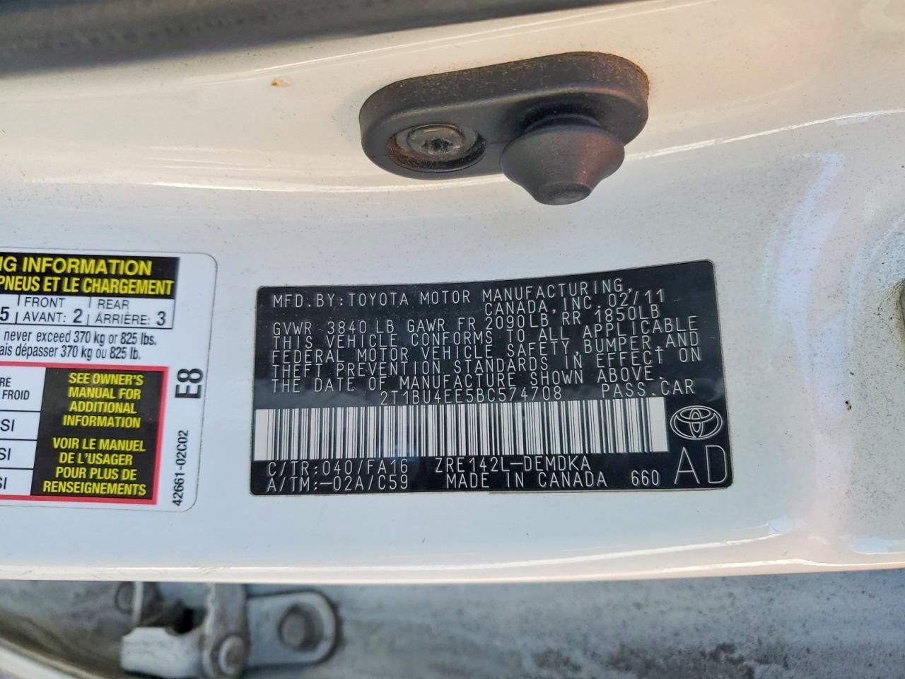2011 Toyota Corolla Base
