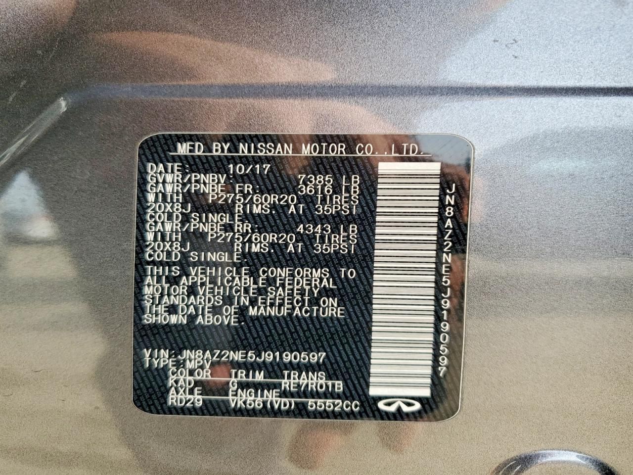 2018 Infiniti Qx80 Base