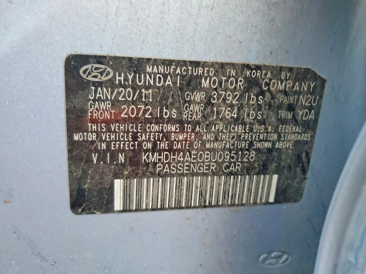 2011 Hyundai Elantra gls