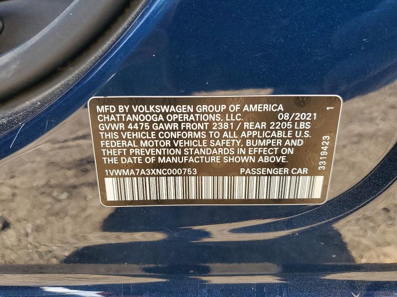 2022 Volkswagen Passat R-line