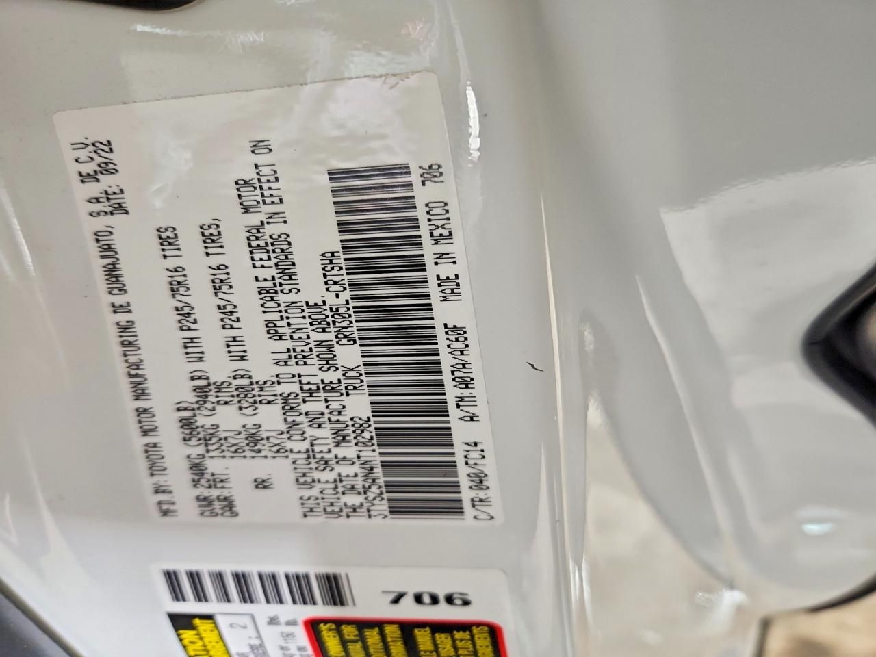 2022 Toyota Tacoma Access cab