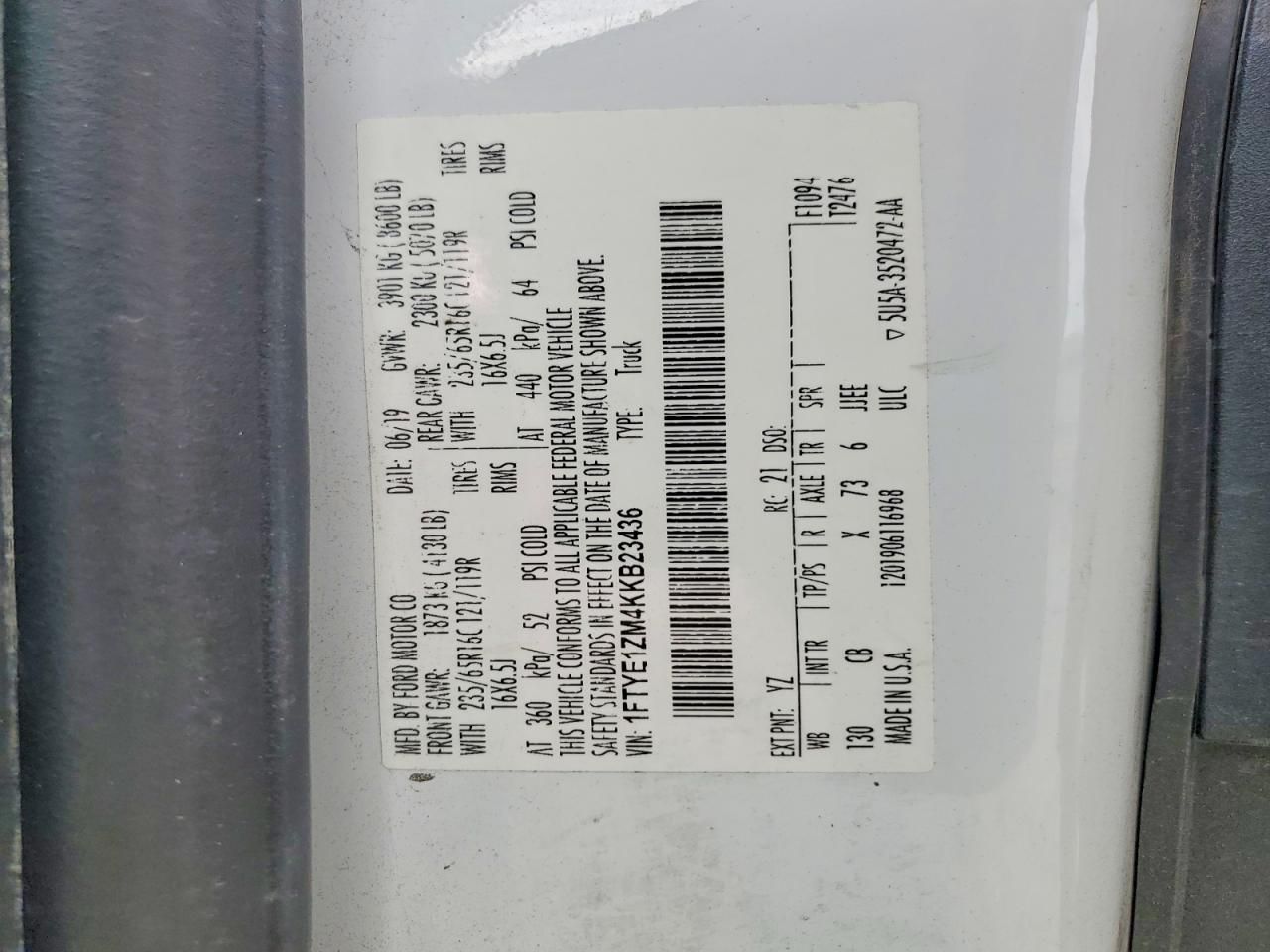 2019 Ford Transit T-150