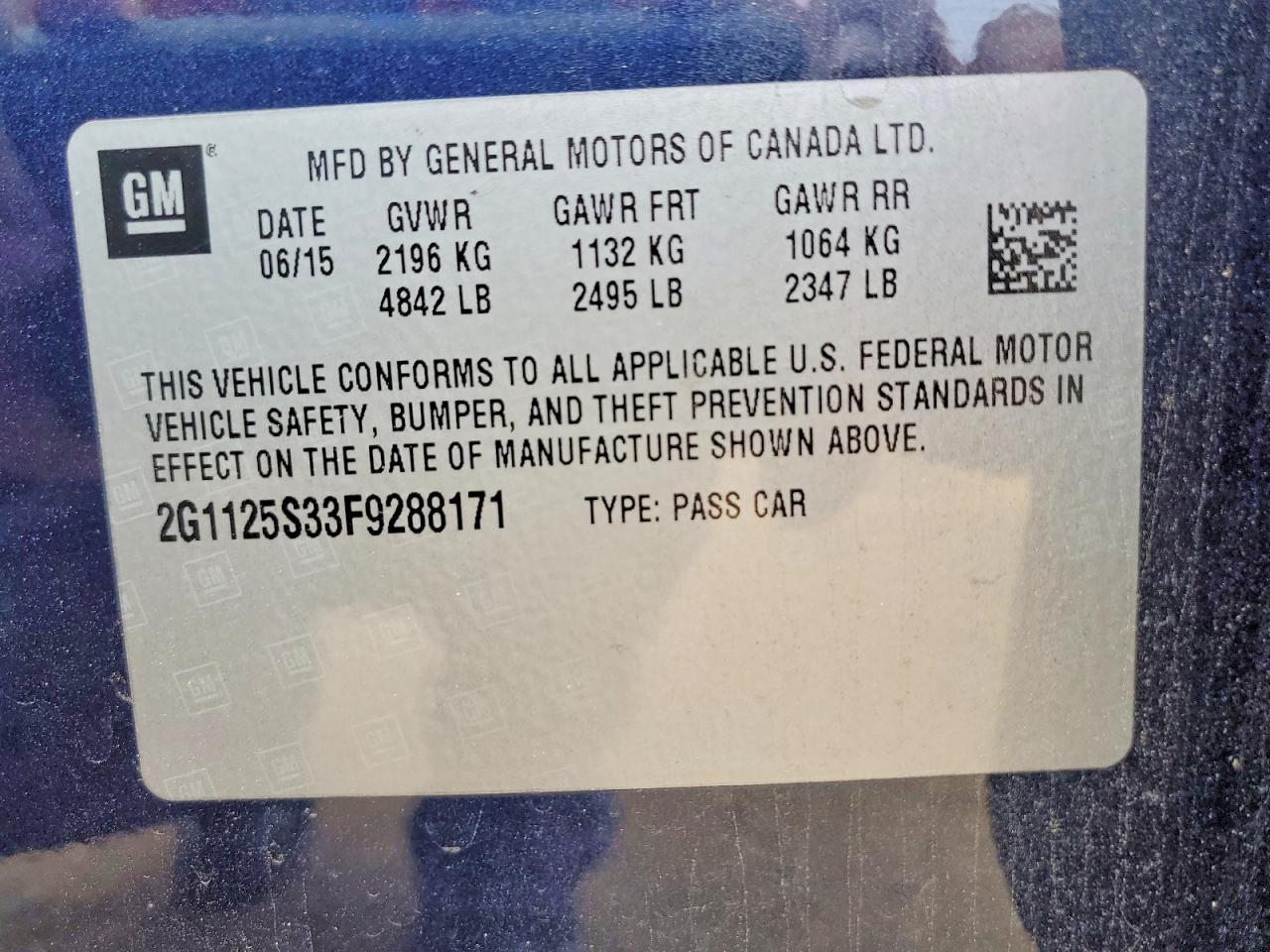 2015 Chevrolet Impala lt