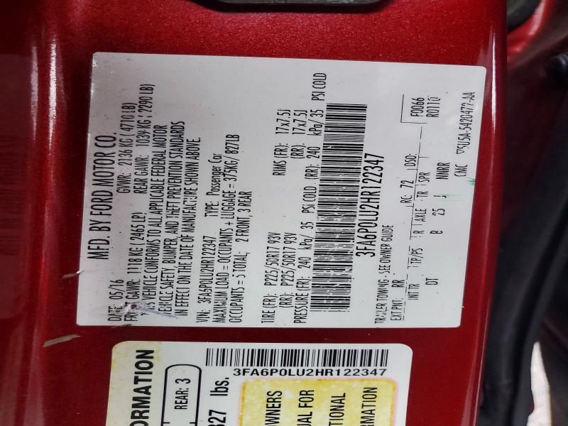 2017 Ford Fusion se Hybrid