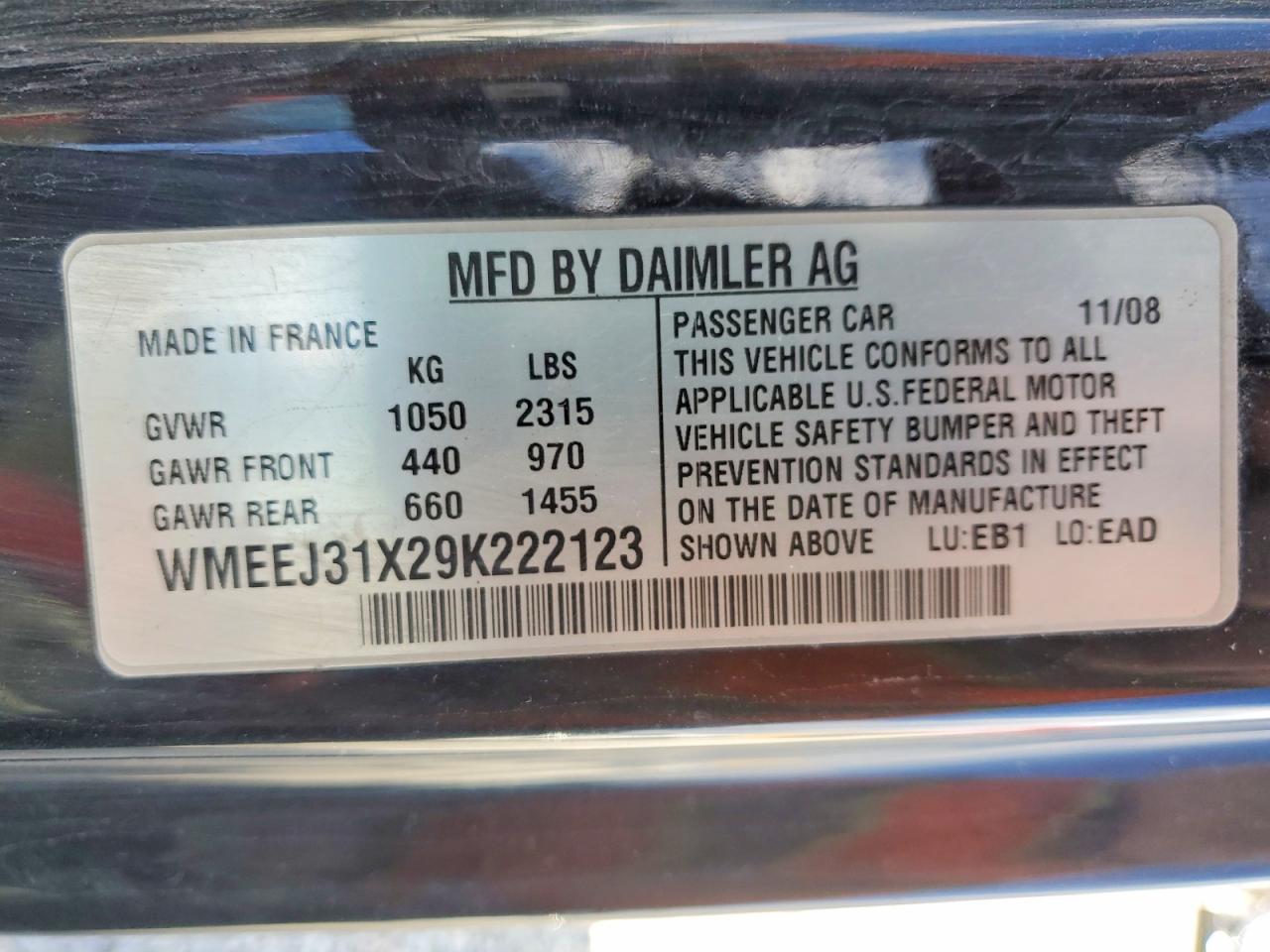 2009 Smart Fortwo Pure