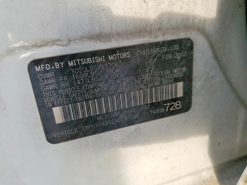 2017 Mitsubishi Mirage es