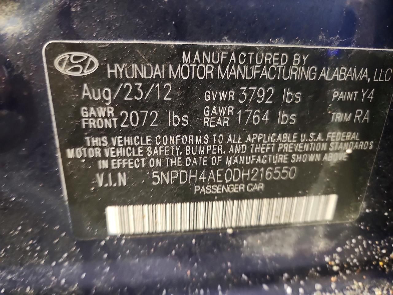 2013 Hyundai Elantra gls