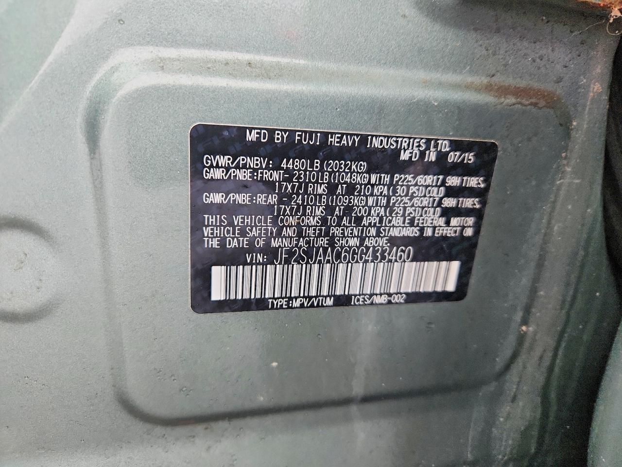 2016 Subaru Forester 2.5i