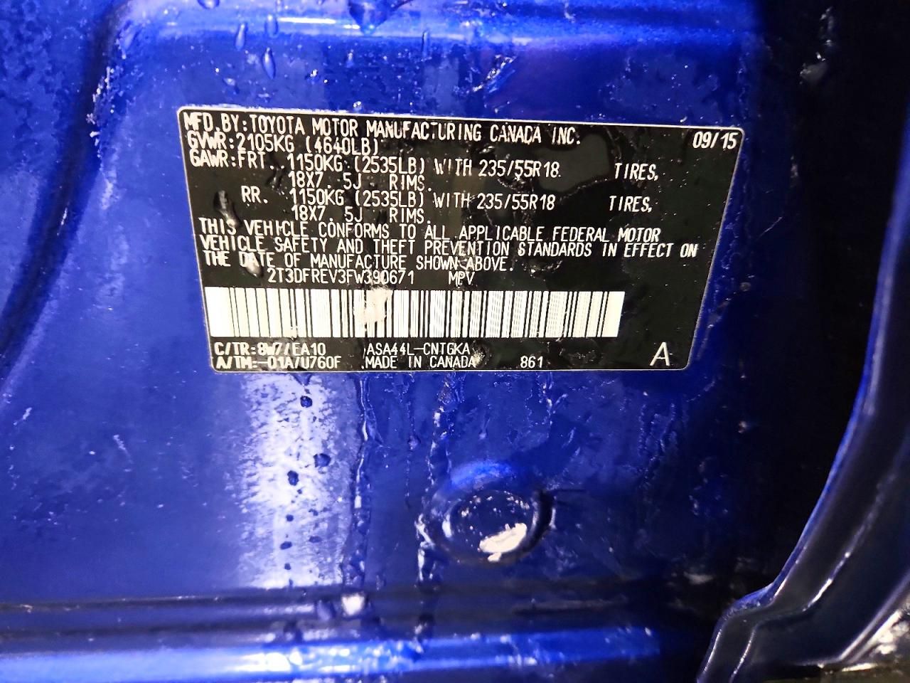 2015 Toyota Rav4 Limited