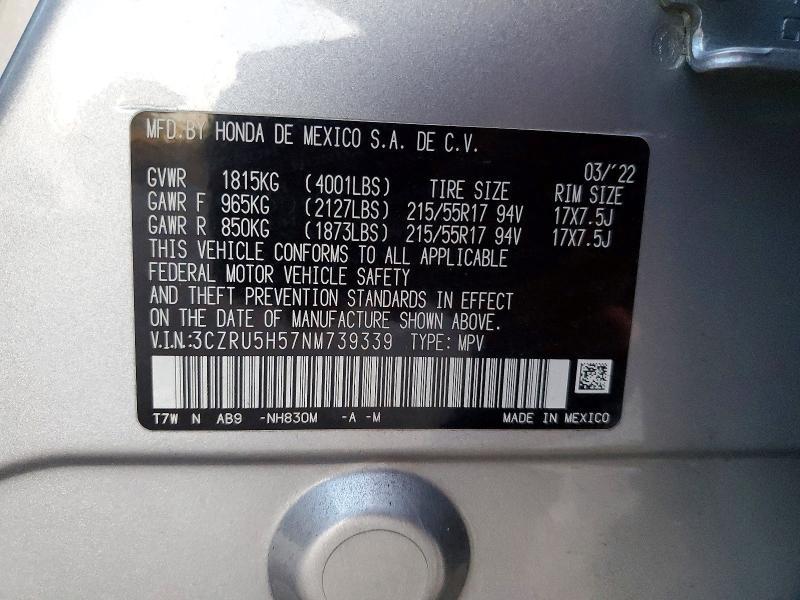 2022 Honda Hr-v ex