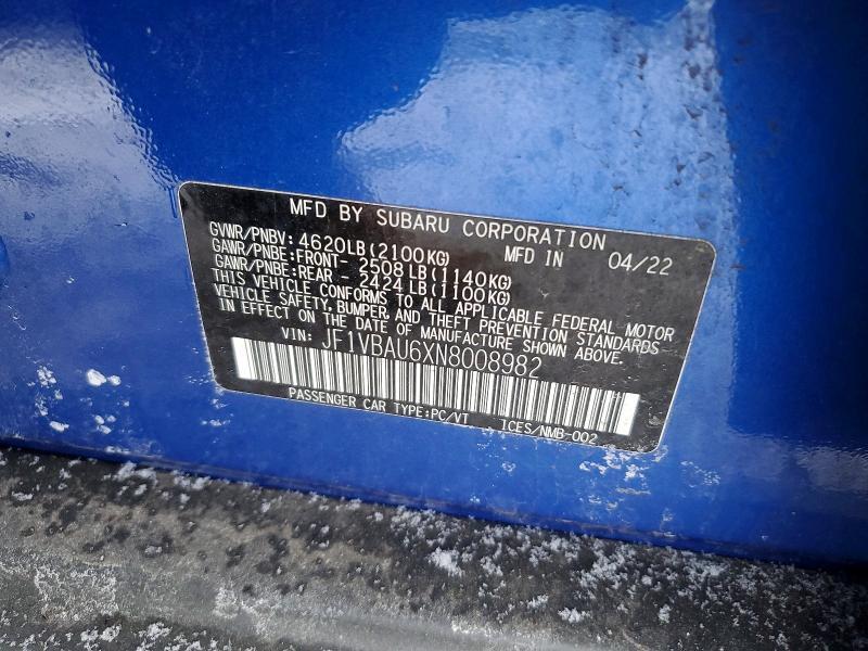 2022 Subaru Wrx gt