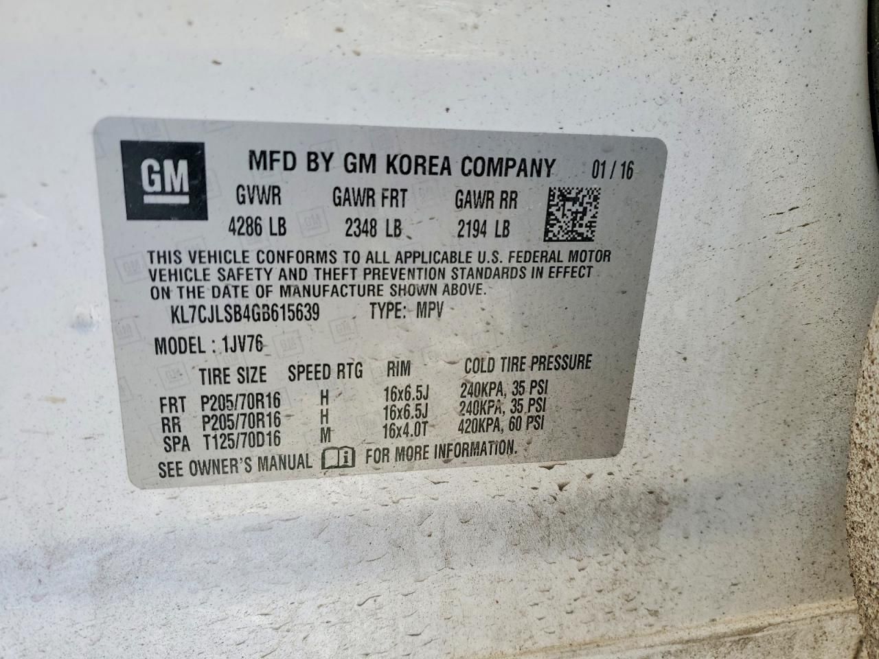 2016 Chevrolet Trax 1LT