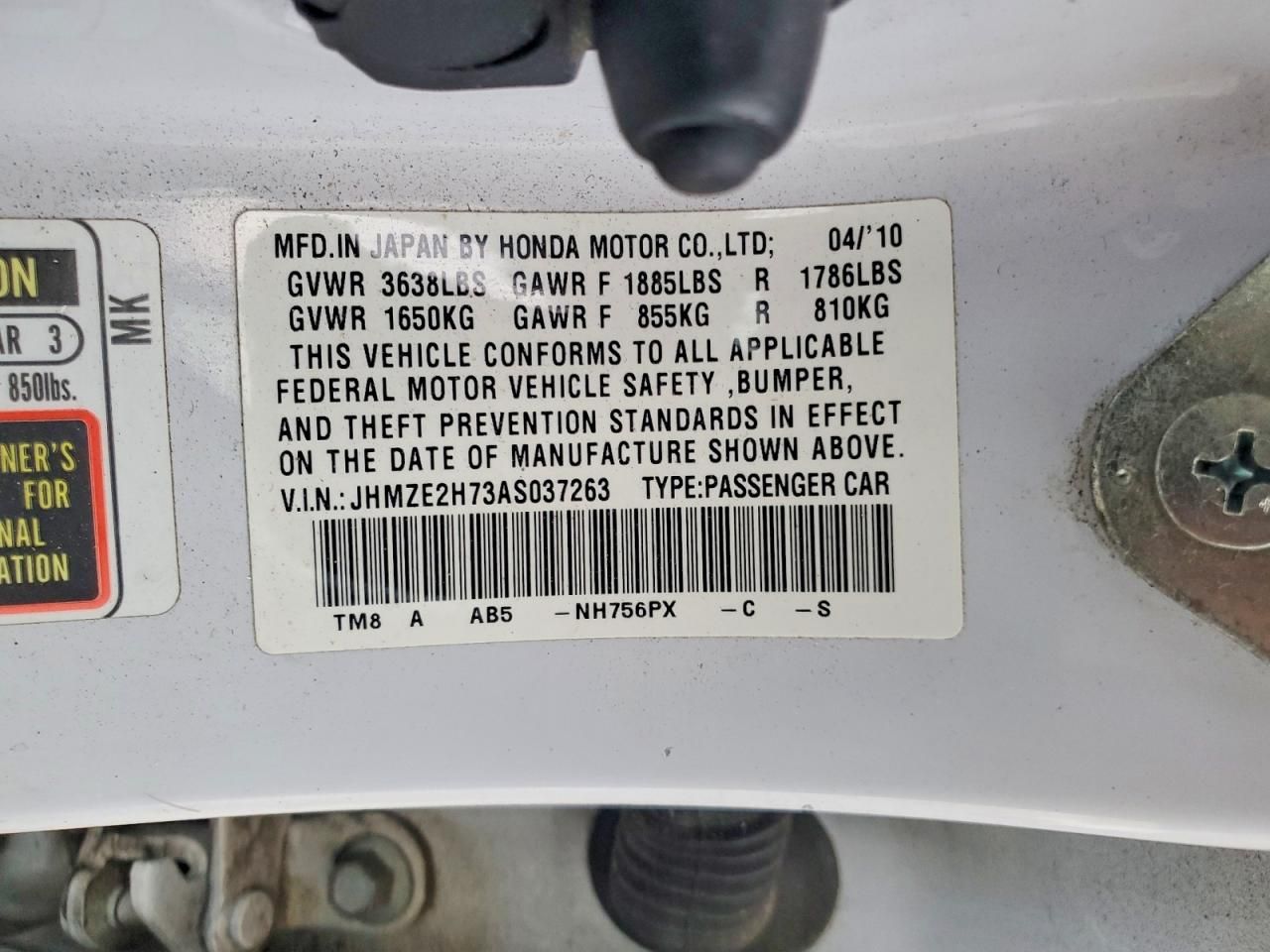 2010 Honda Insight ex